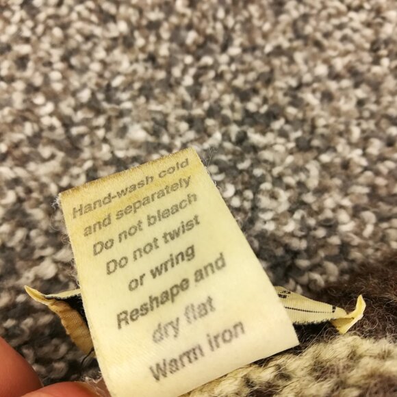 Vintage Edward Bryan Sweater Mens Medium Wool Fair Isle Brown Chunky 90s Grunge - Picture 4 of 10